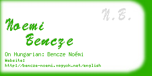 noemi bencze business card
